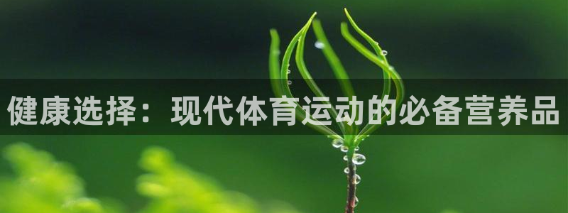 3377体育平台：健康选择：现代体育运动的必备营养品